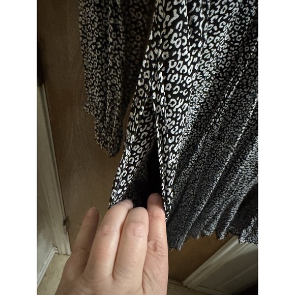 Maeve by Anthropologie Black White Carolyn Leopard Print Mini Dress Plus Size 1X - Picture 6 of 11
